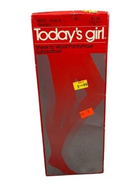NEW SEALED 1984 Hanes Today’s Girl Sheer To Waist Pantyhose Size A Suntan